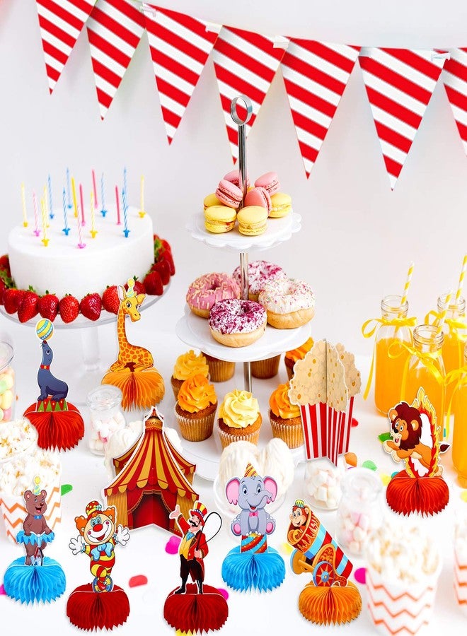Outus 10 Pieces Carnival Party Decorations Circus Theme Party Decorations Carnival Centerpieces for Tables Cake Toppers Favors Supplies - Image 5